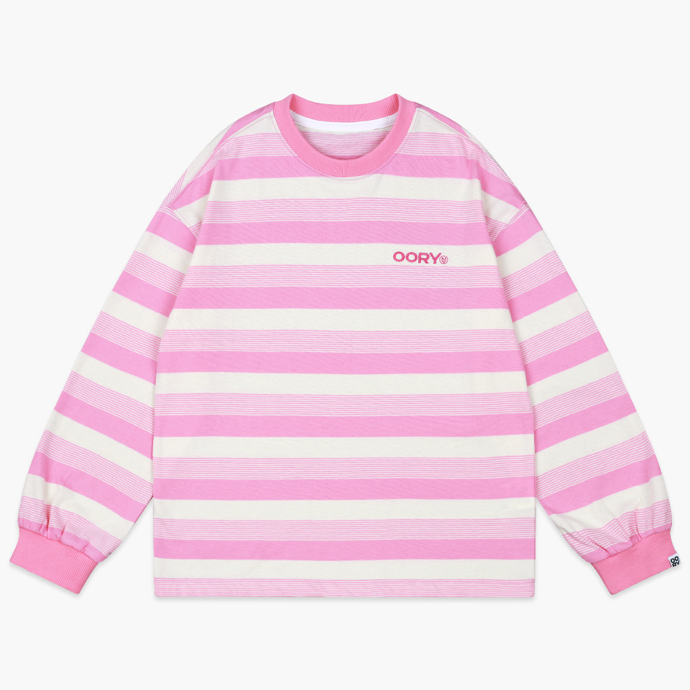 23 S/S OORY Stripe t-shirt - pink ( 2차 입고, 당일 발송 )