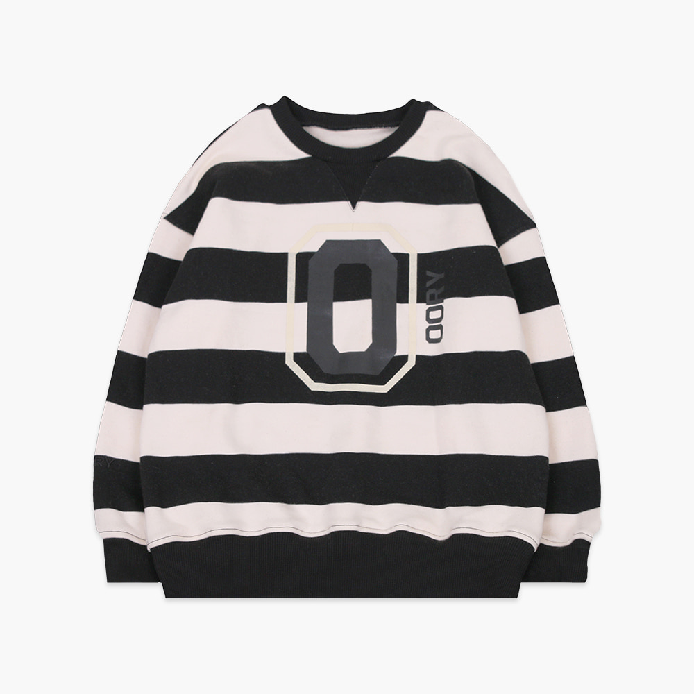 OORY Stripe sweatshirt - black ( XS/S가능, 당일 발송 )