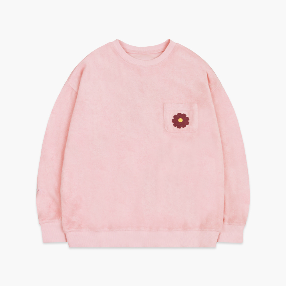 OORY Flower sweatshirt - pink ( 2차 입고, 당일 발송 )