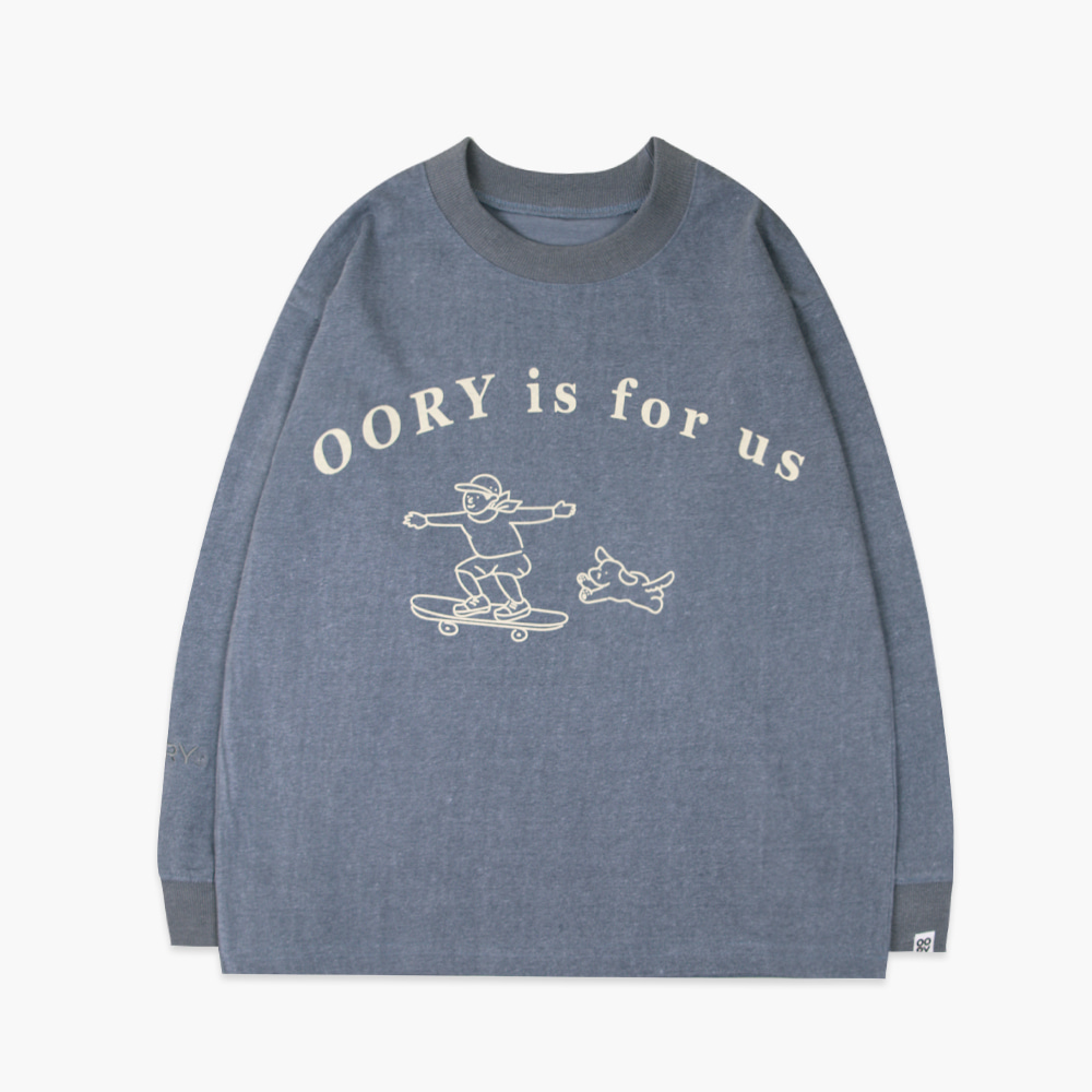 OORY is for us t-shirt  - charcoalblue( 2차 입고, 당일 발송 )