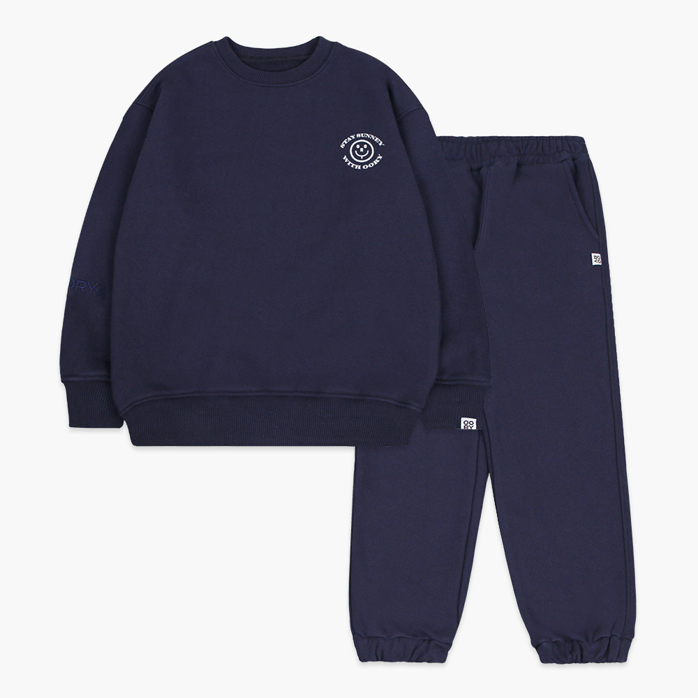 OORY Basic sweatshirt set - navy ( 2차 입고, 당일 발송 )