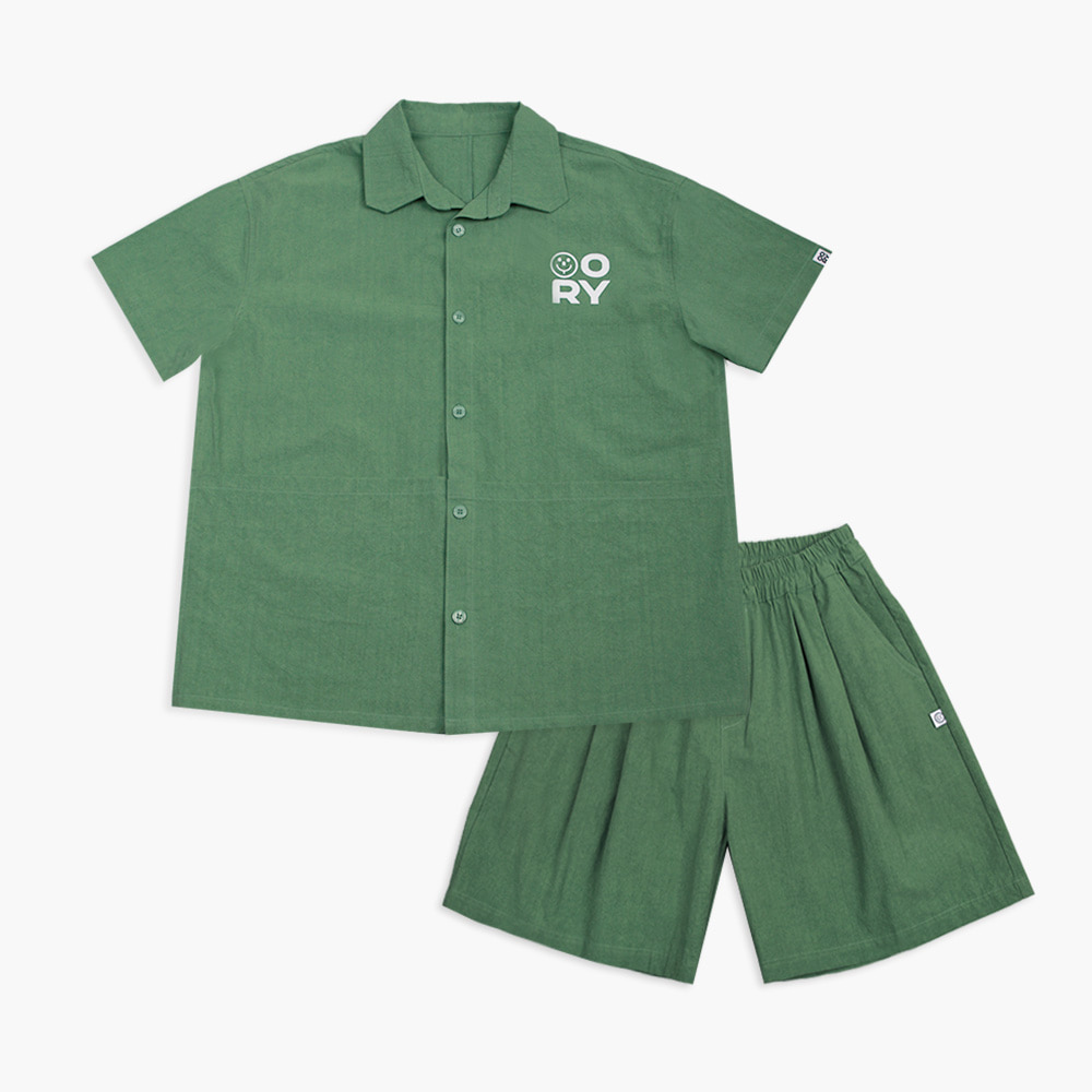22 S/S OORY Collar shirt set - green ( 2차 입고, 당일 발송 )