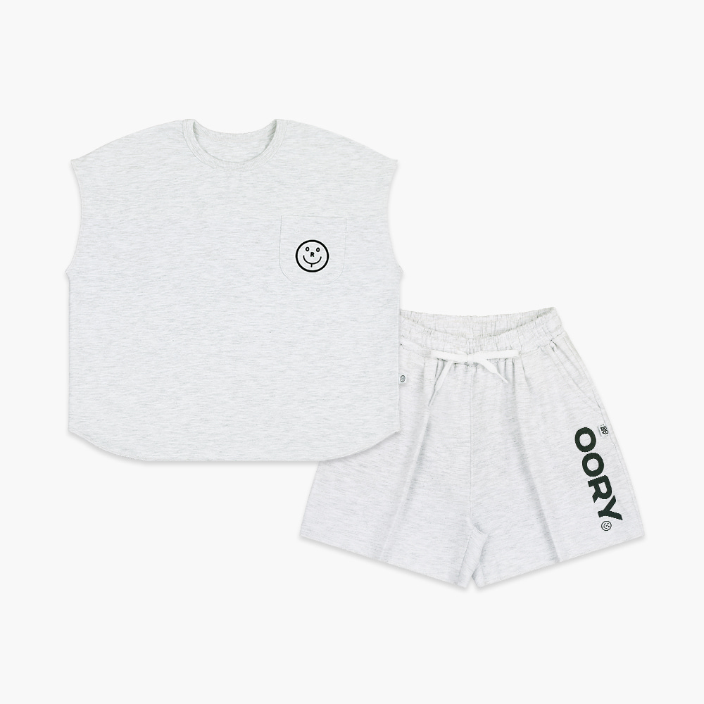 22 S/S OORY Basic sleeveless set - gray ( 2차 입고, 당일 발송 )