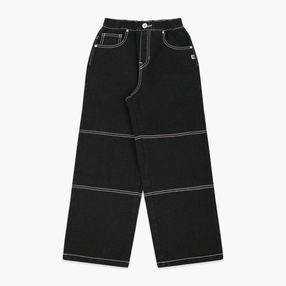 22 F/W OORY Stitch wide pants - black ( 신상할인가 8월 17일까지, 무료 배송 )