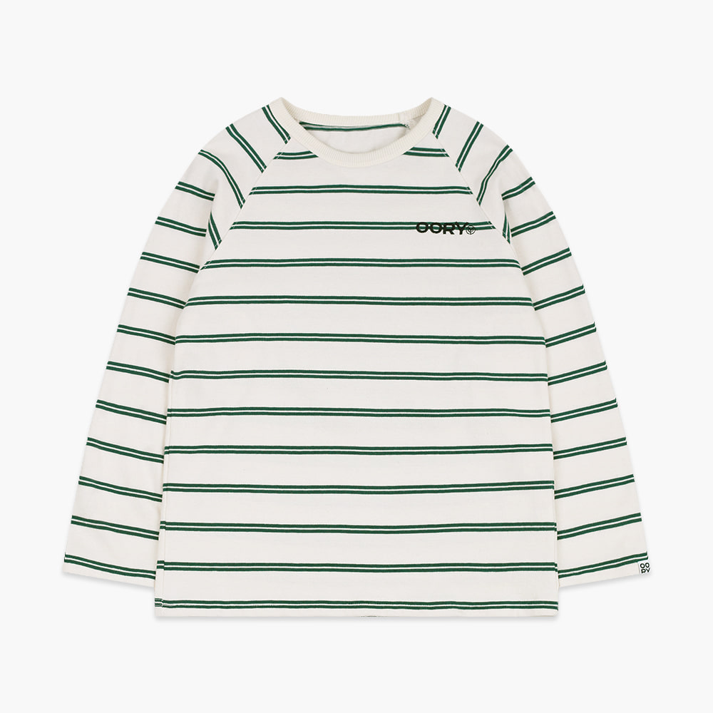 22 F/W OORY Stripe t-shirt - green ( 신상할인가 8월 17일까지, 무료 배송 )