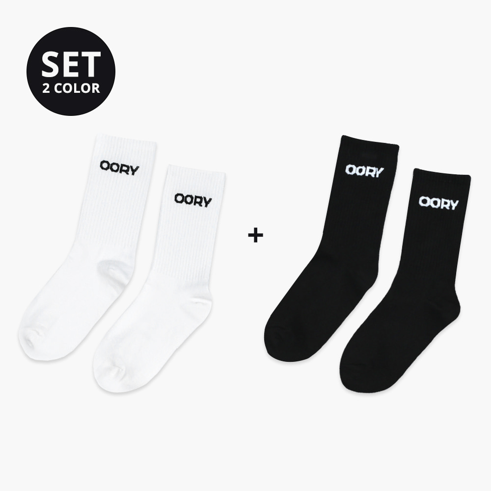 22 F/W OORY Logo socks set ( 당일 발송, 9월 29일까지 주문 가능 )