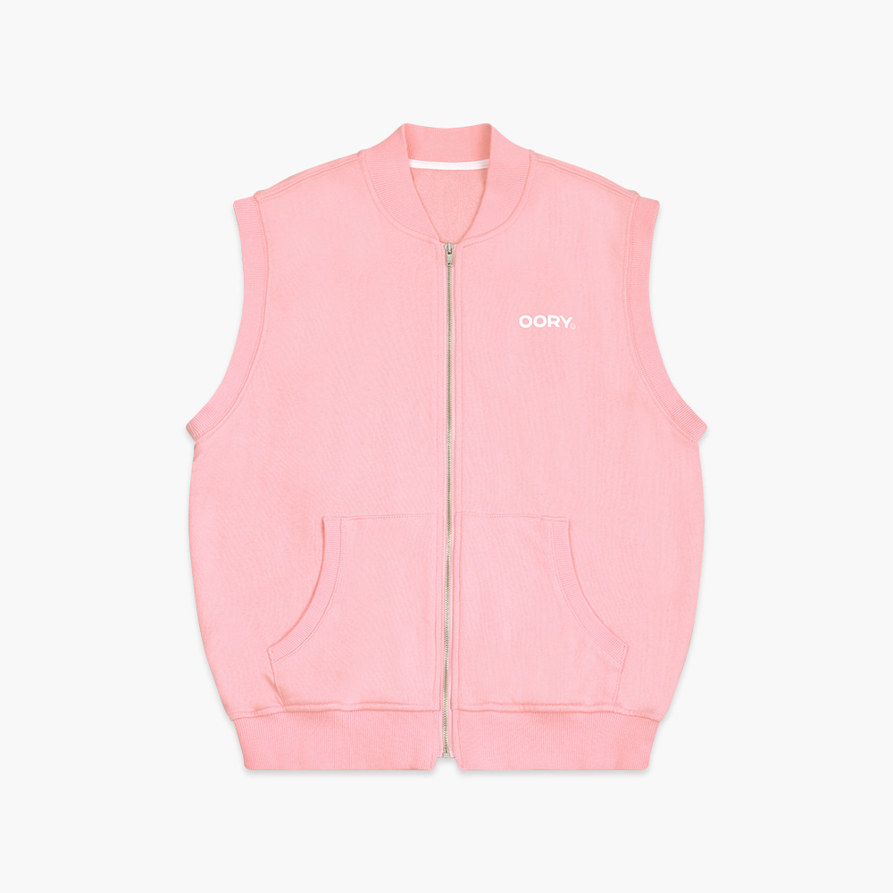 23 S/S OORY Zipup vest - pink ( 2차 입고, 당일 발송 )